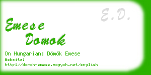 emese domok business card