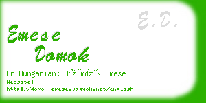 emese domok business card